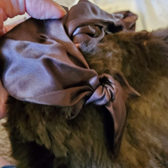 NWT WOMENS FUR PURSE BY FUNKY EAST BROWN - Picture 5 of 6